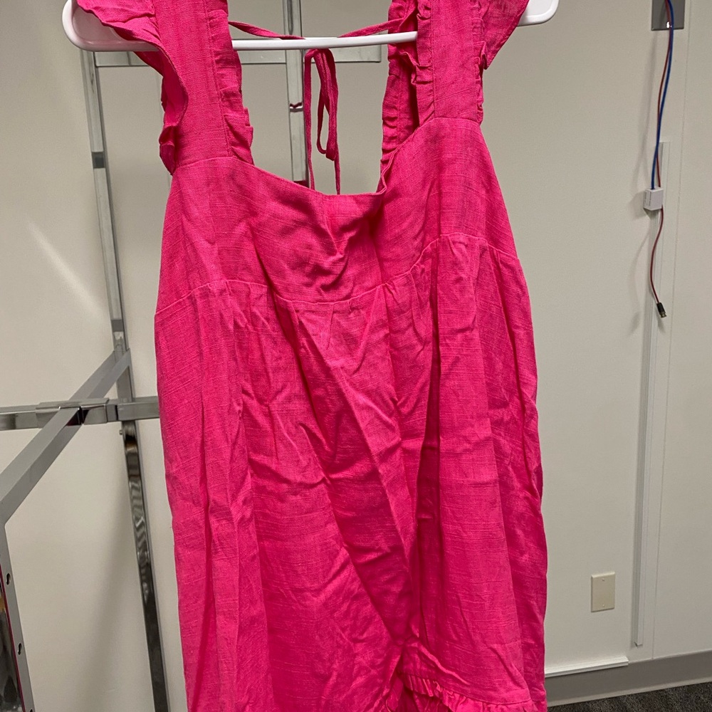 Elegant Pink Midi Dress